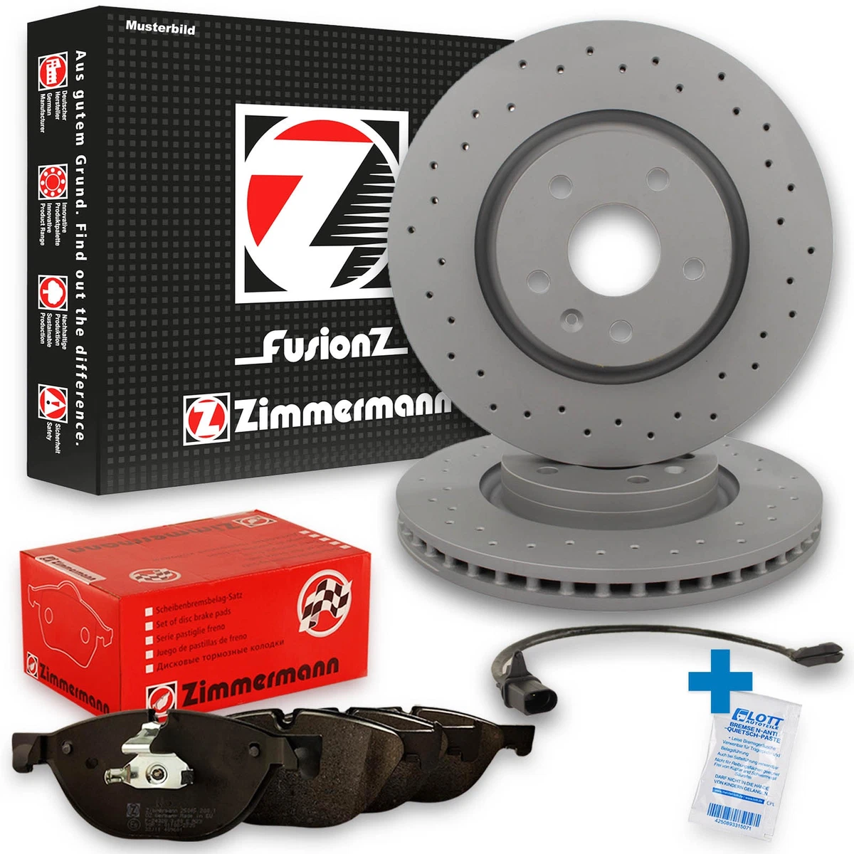 Гальмівні колодки та диски Zimmermann для Ford Mondeo III (B5Y)