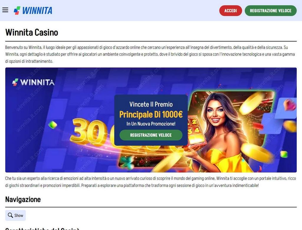 Recensione del sito Winnita Casino: sicuro o truffa?